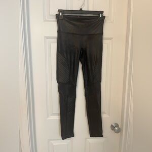 Spanx Faux leather moto leggings